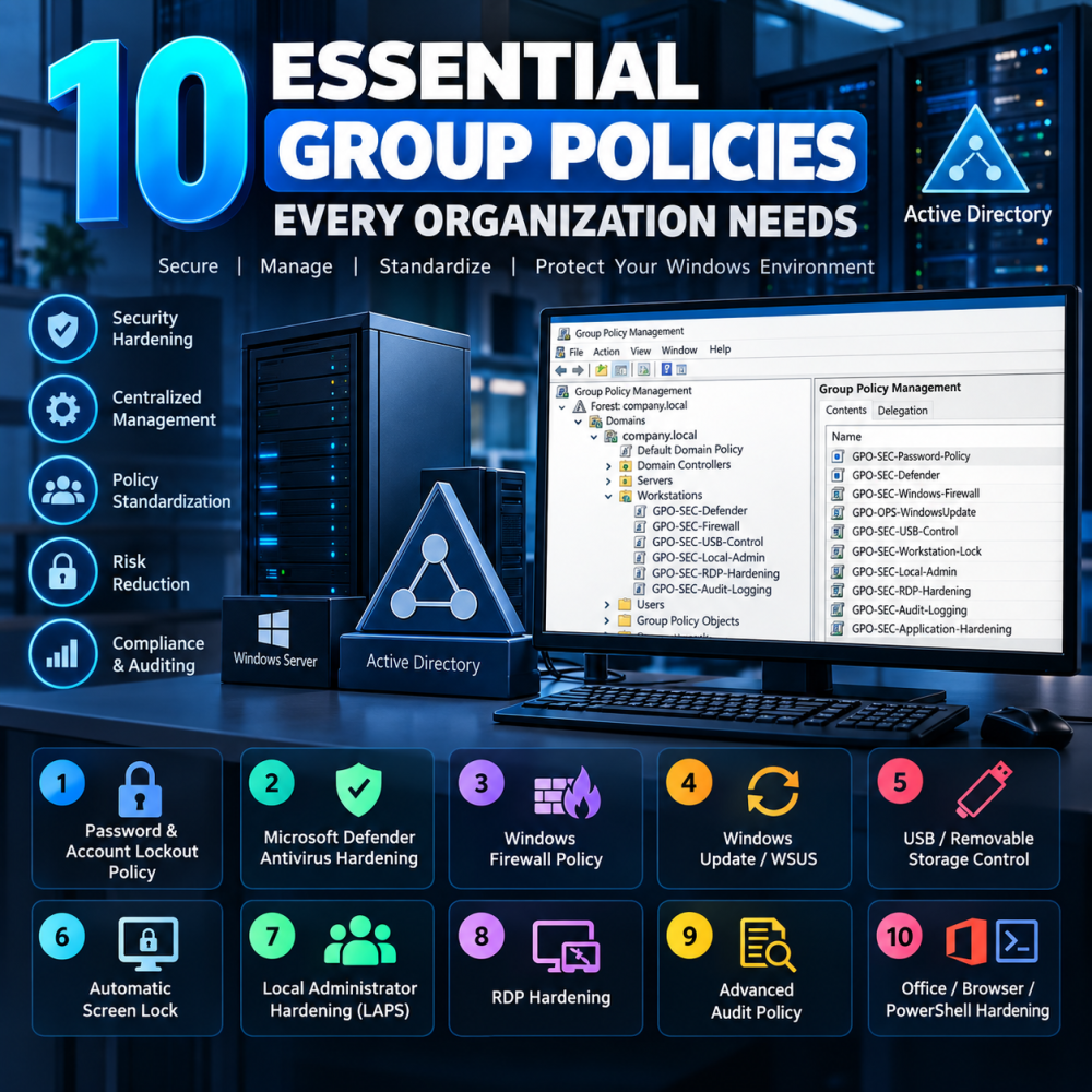 10 Essential Group Policies Every Organization Needs