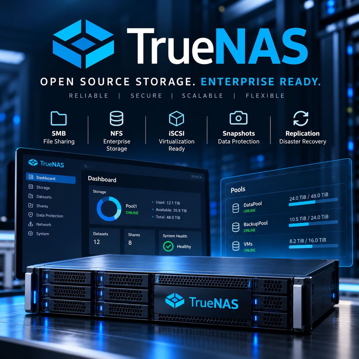 راه‌اندازی TrueNAS از صفر؛ ساخت NAS سازمانی با ZFS