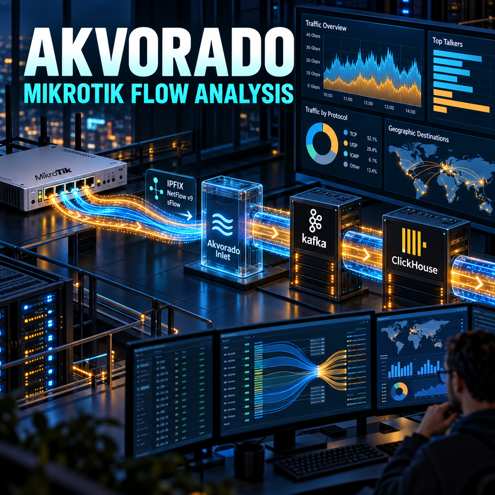 Install Akvorado for MikroTik NetFlow and IPFIX Traffic Analysis