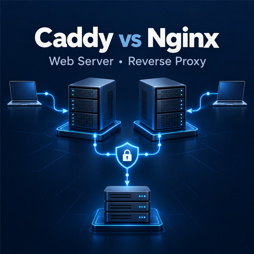 A practical comparison of Caddy and Nginx for HTTPS, reverse proxying, load balancing, caching and production deployment.