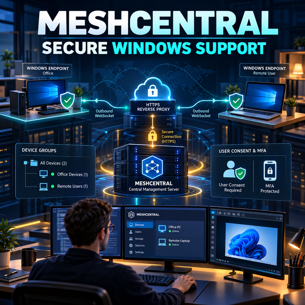 Install MeshCentral on Ubuntu for Secure Windows Remote Management