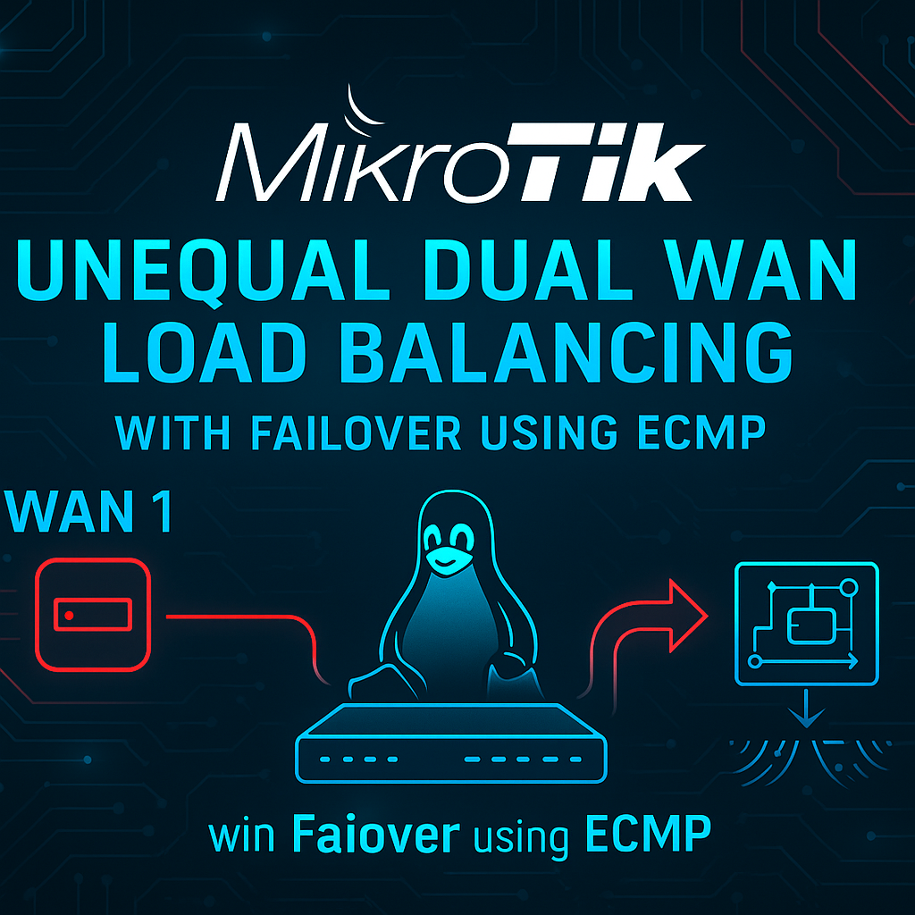 Unequal Dual-WAN Load Balancing with PCC on RouterOS v7