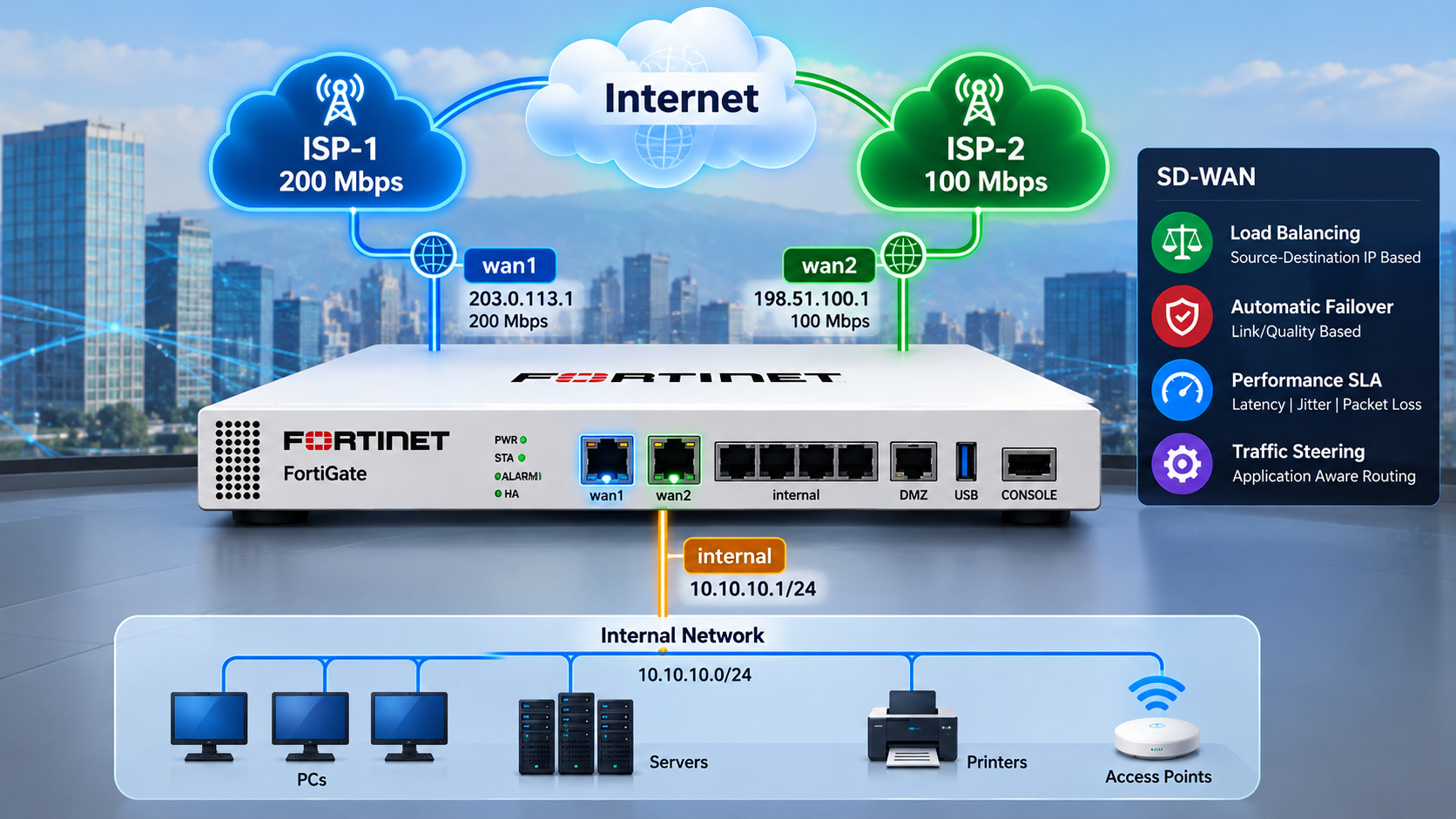 Dual WAN Network Topology