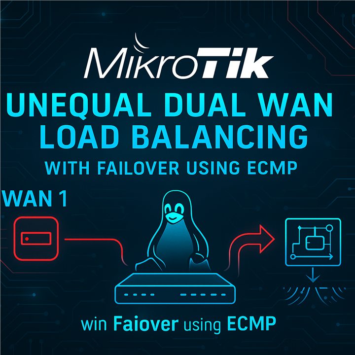 پیکربندی حرفه‌ای Load Balancing نامتقارن با Failover در میکروتیک | Professional Configuration of Asymmetric Load Balancing with Failover in MikroTik